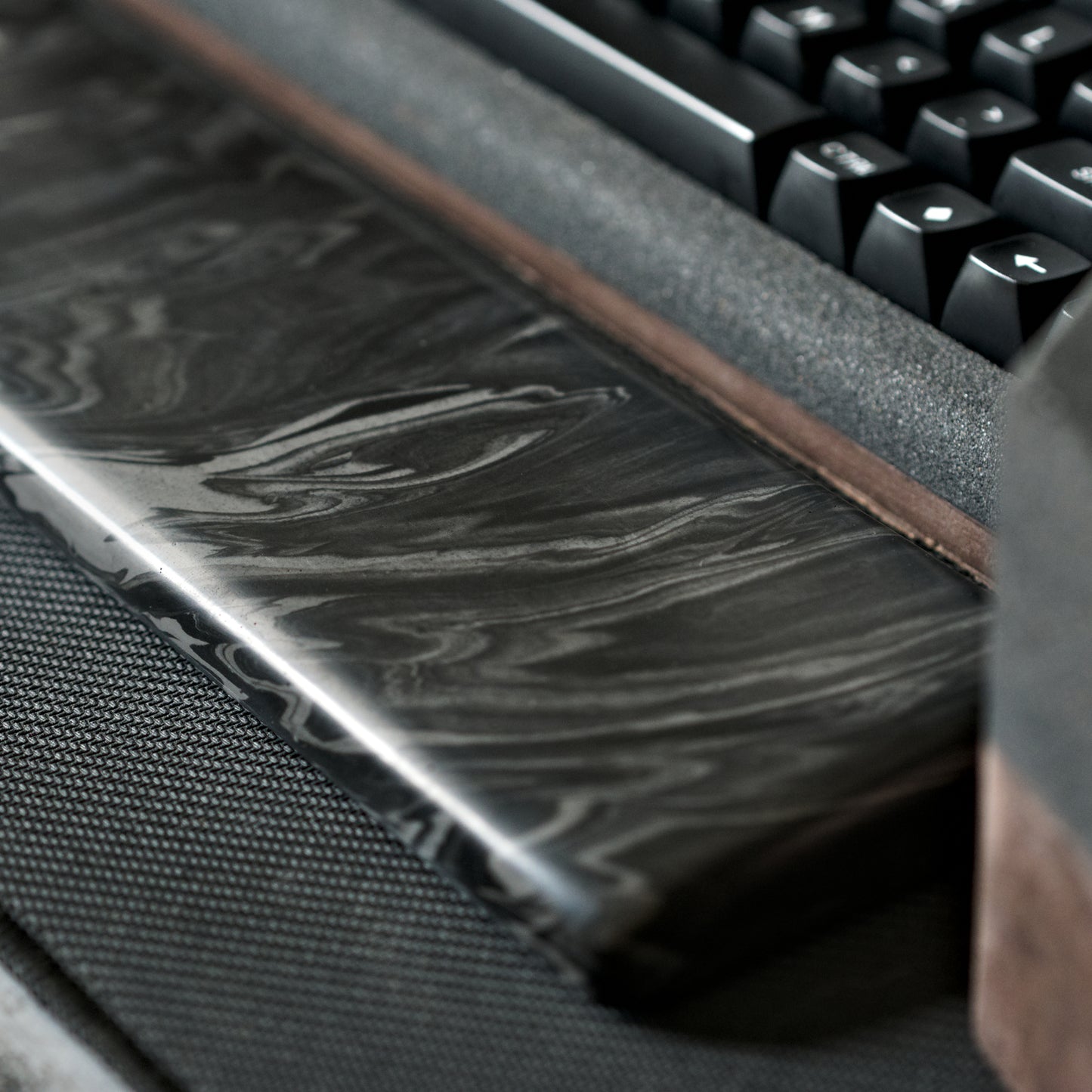 Marbled Wrist Rest- Black marble