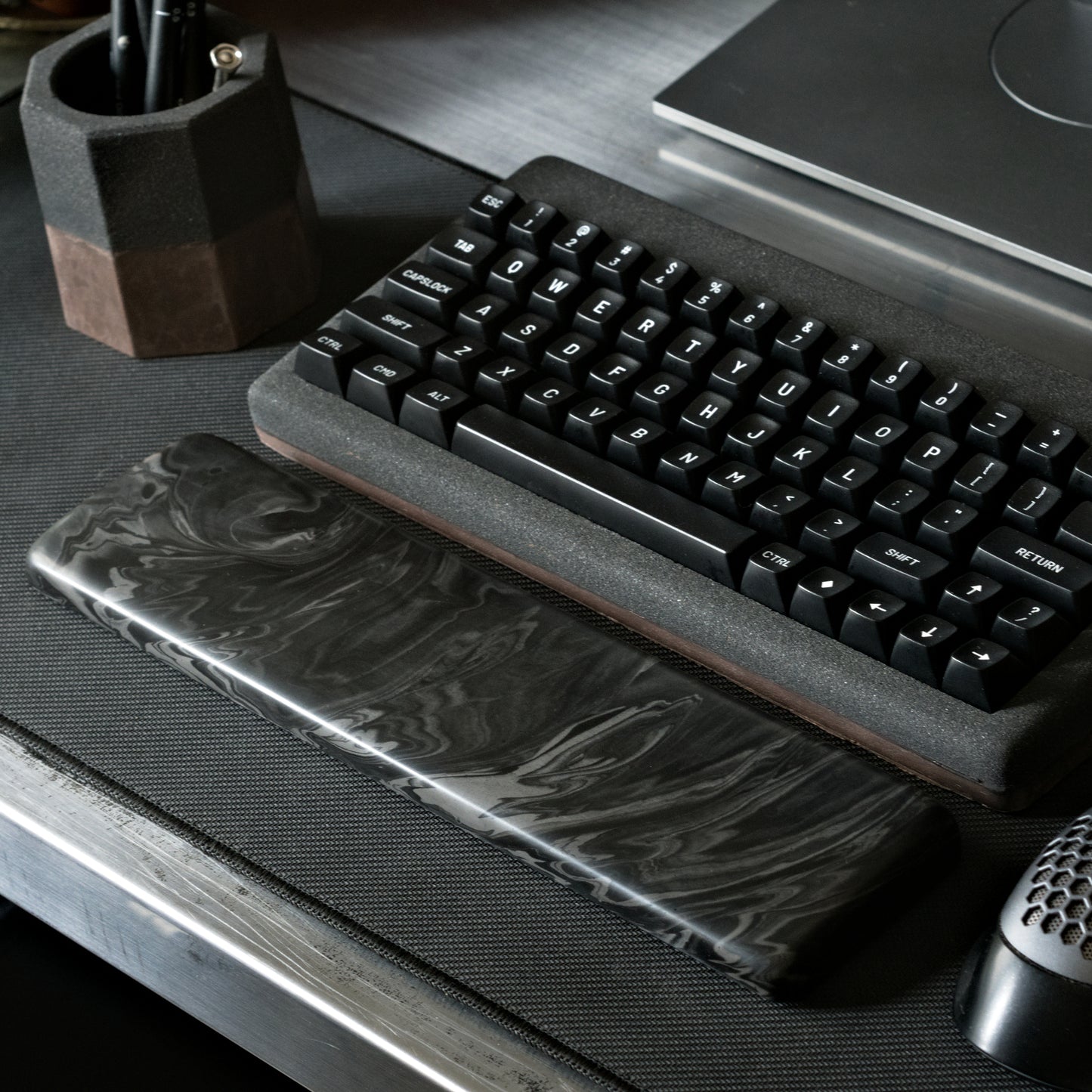 Marbled Wrist Rest- Black marble