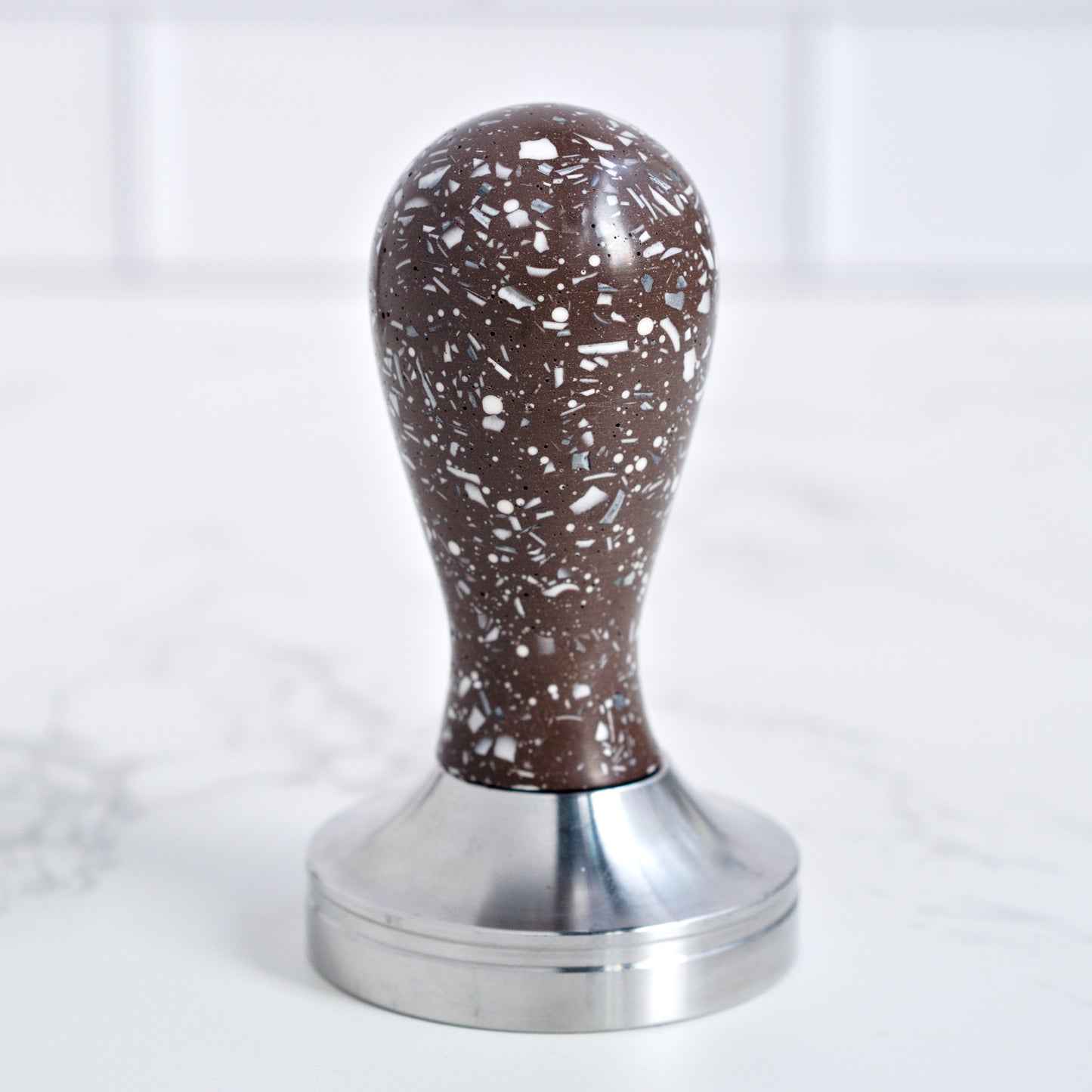 Espresso Tamper- Brown Terrazzo