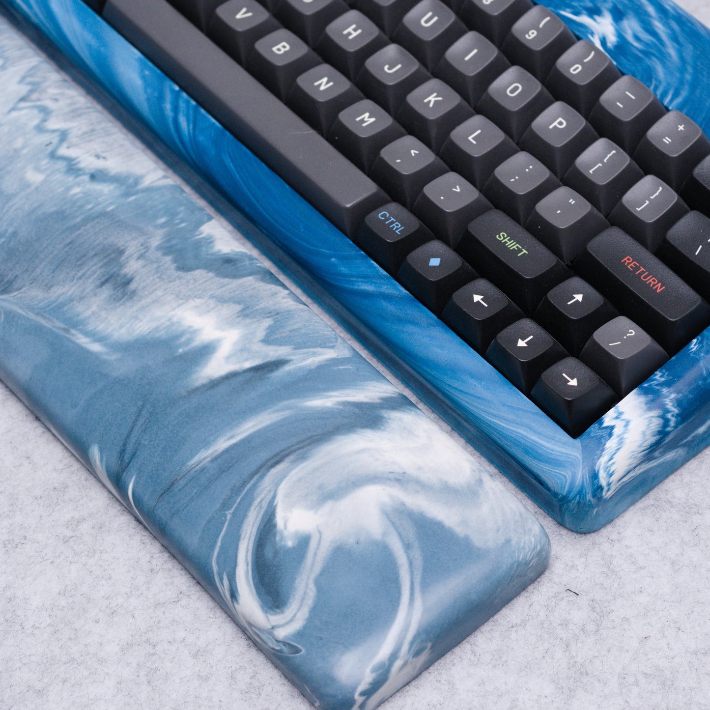 Marbled Wrist rest- Blue Waves