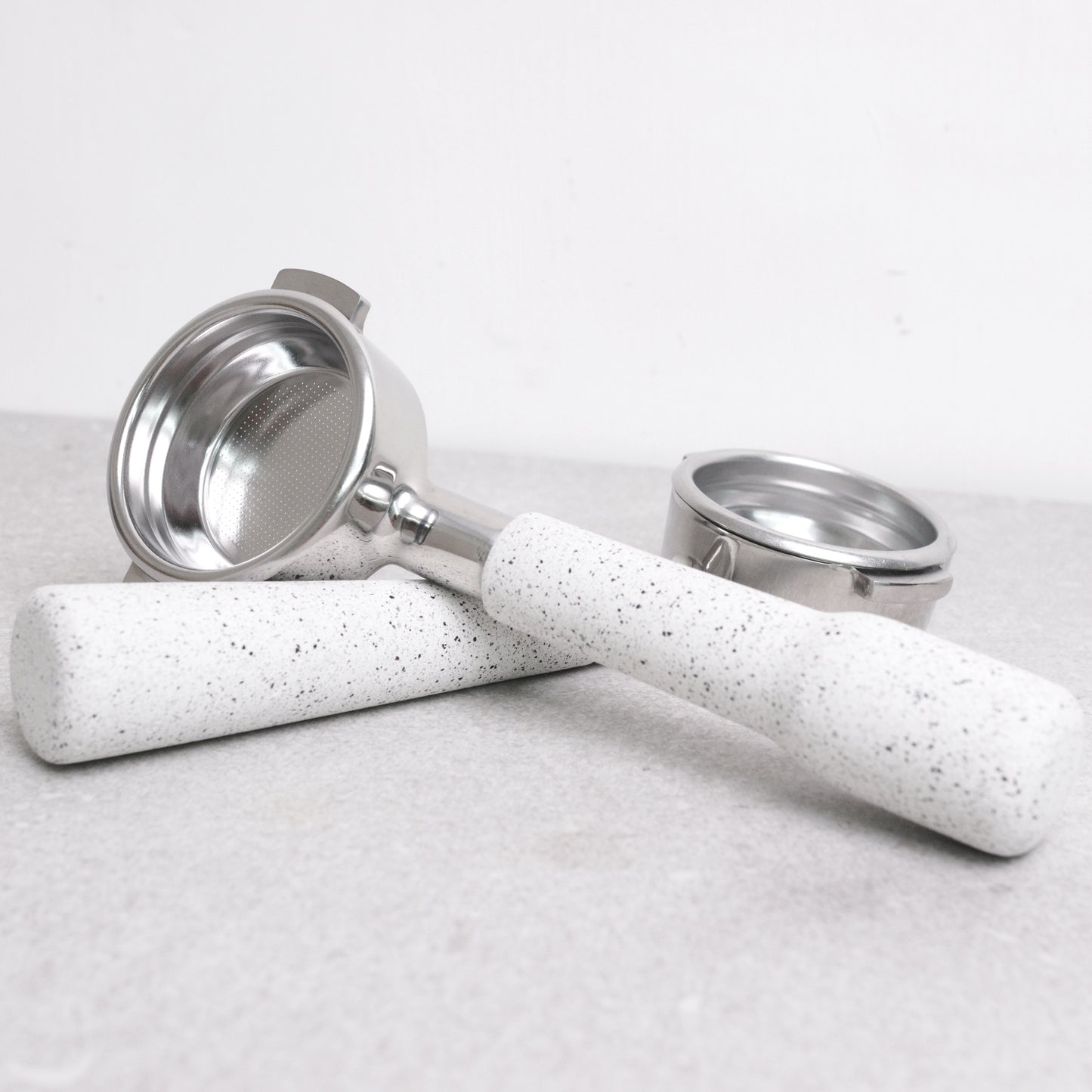 Espresso Portafilter- White Granite