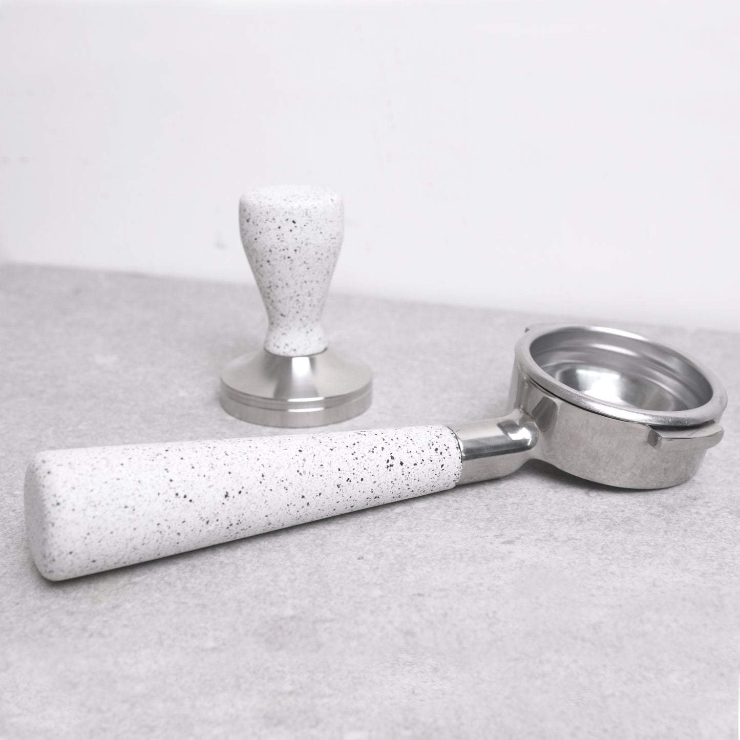 Espresso Portafilter- White Granite