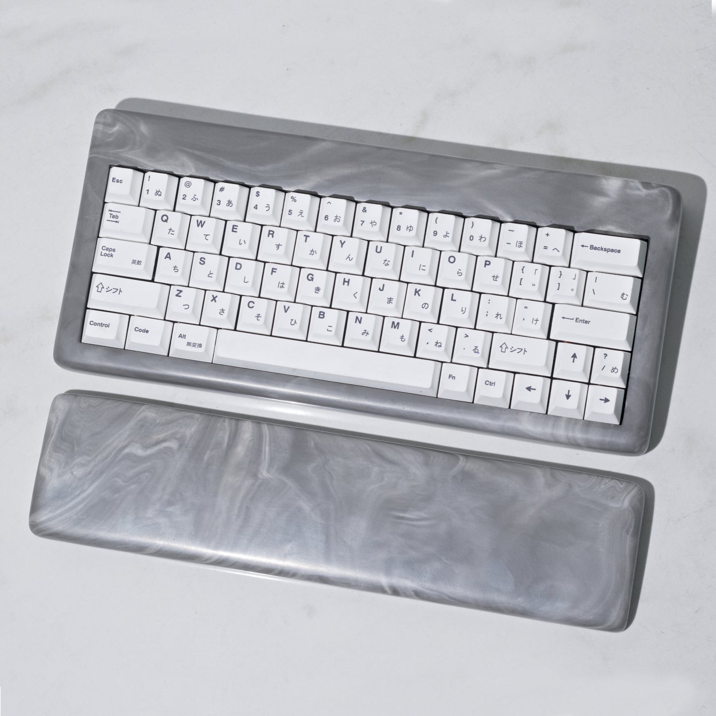 Mason60- Gray Marble 2 (with matching wristrest)
