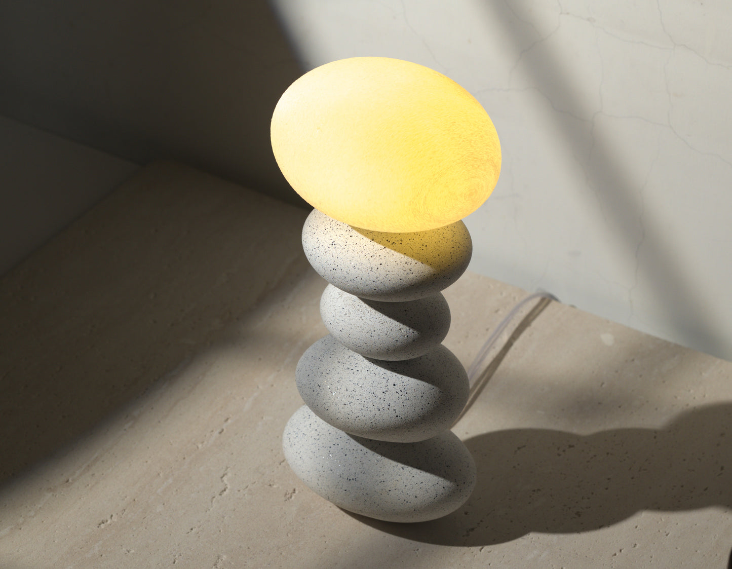 Balance Lamp- White Granite