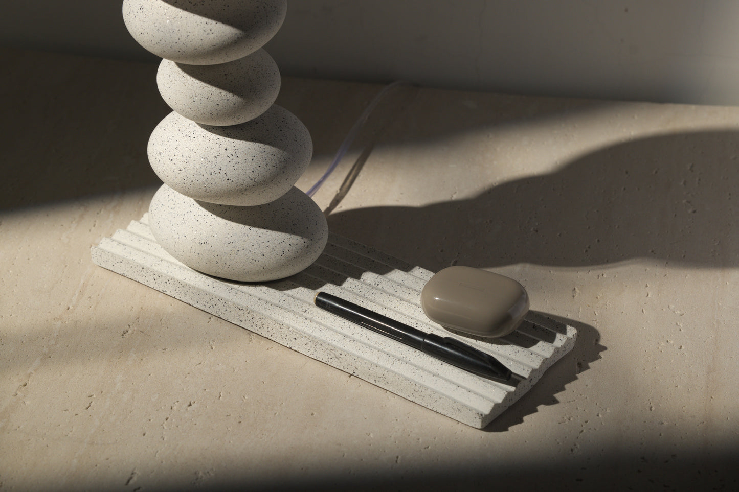 Balance Lamp- White Granite