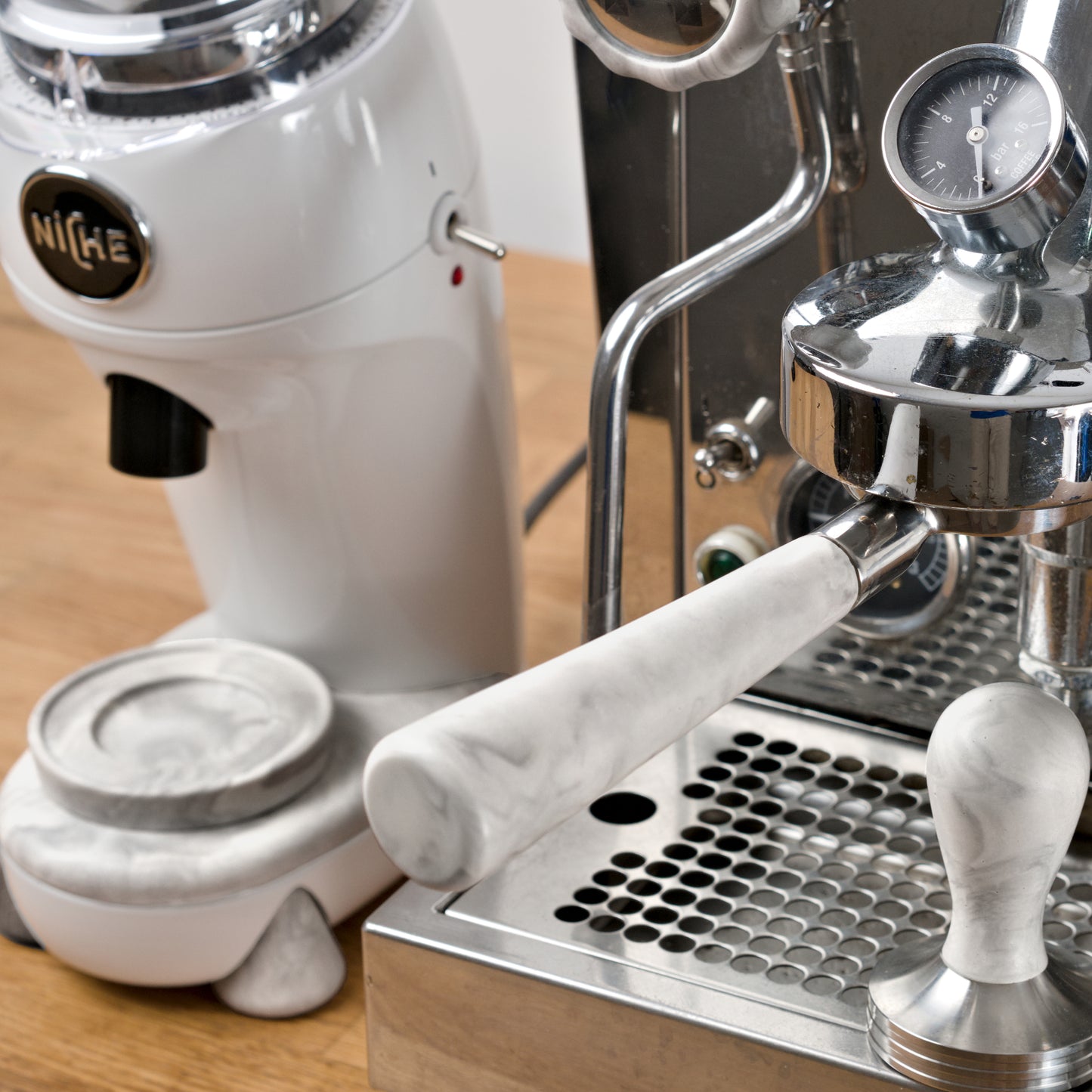 Espresso Portafilter- White Marble