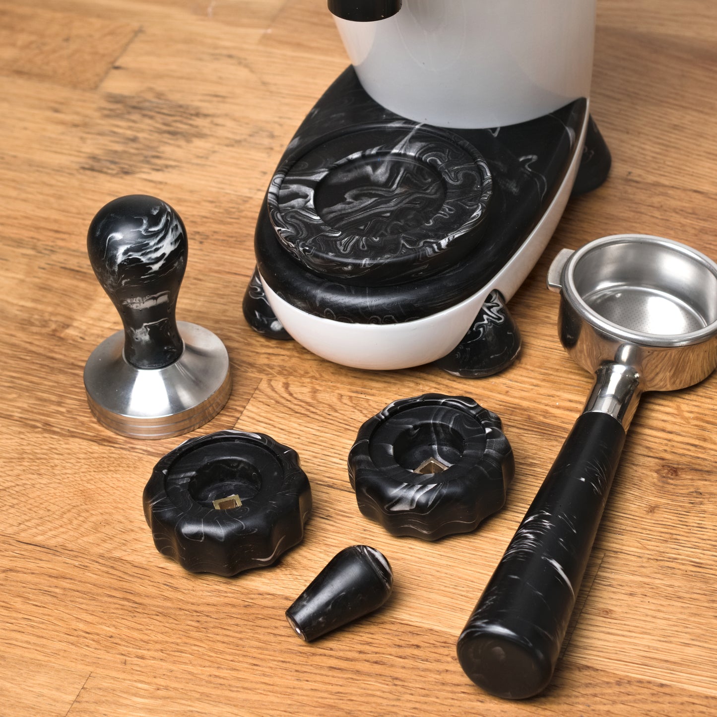 Espresso Tamper- Black Marble