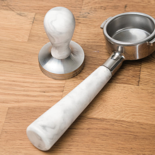 Espresso Tamper- White Marble