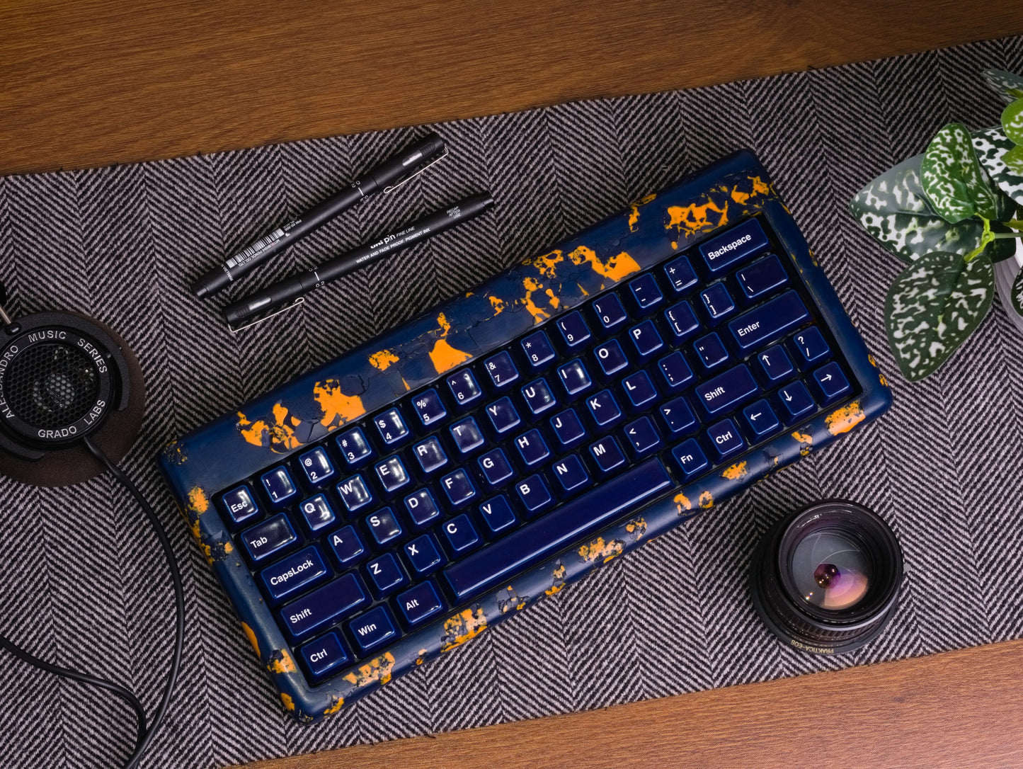 Cracked Indigo and Gold