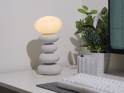 Balance Lamp- White Granite