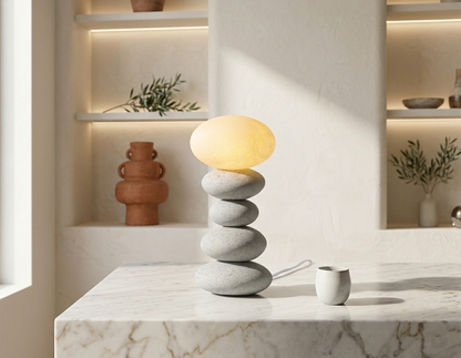 Balance Lamp- White Granite