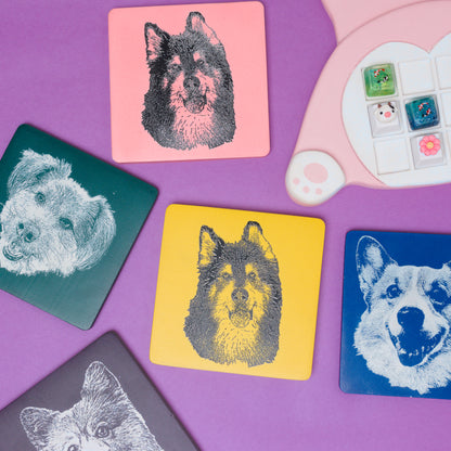 Custom Pet Portrait- Coaster (Set of 2)