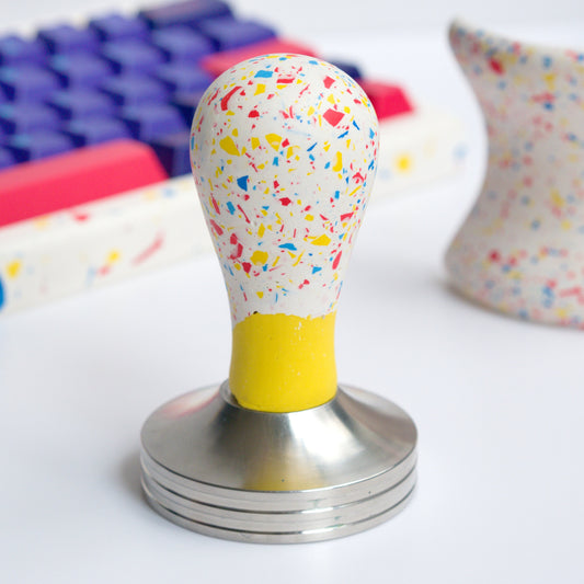 Espresso Tamper- White Funfetti