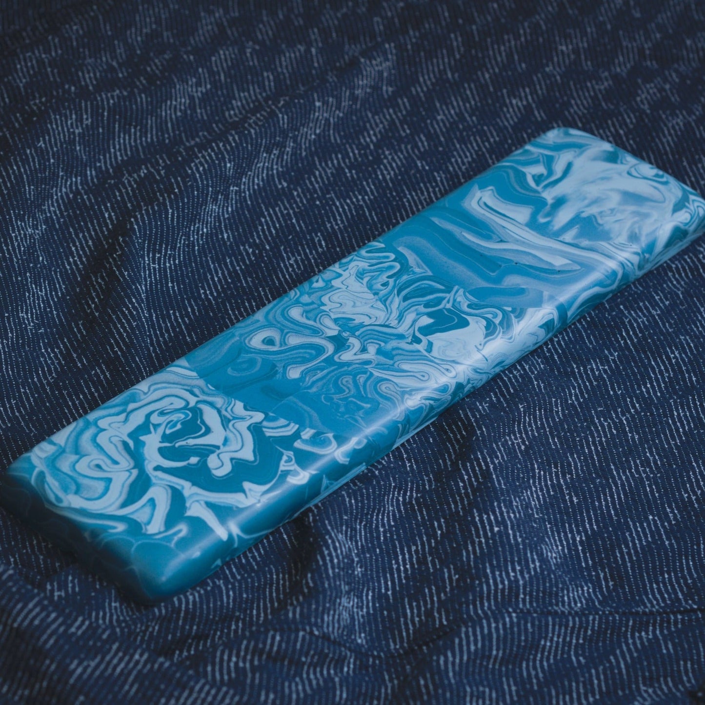 Marbled Wrist rest- Blue Squiggles