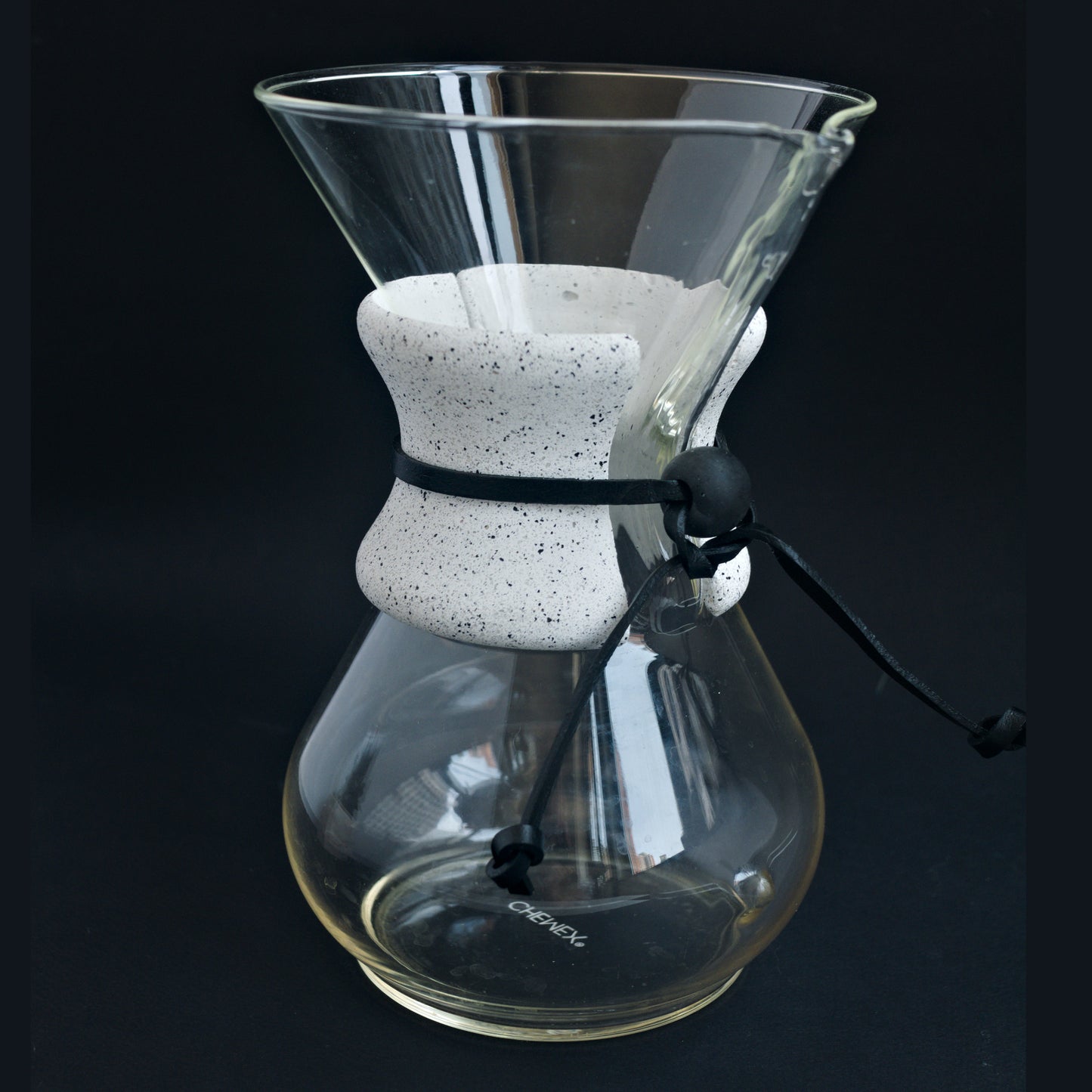 Collar for Chemex- Silver Granite