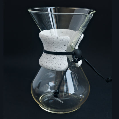 Collar for Chemex- Silver Granite
