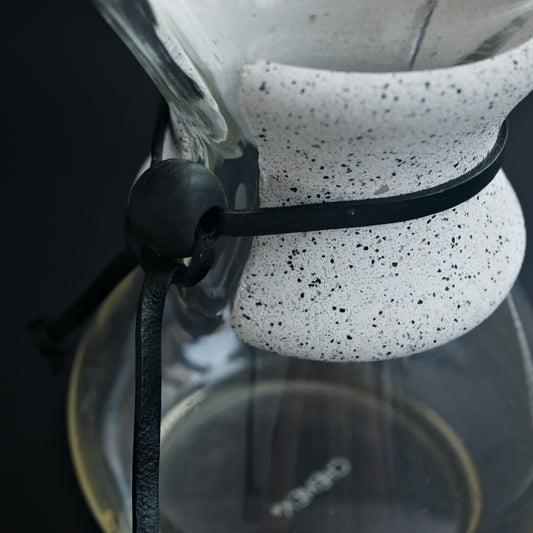 Collar for Chemex- Silver Granite
