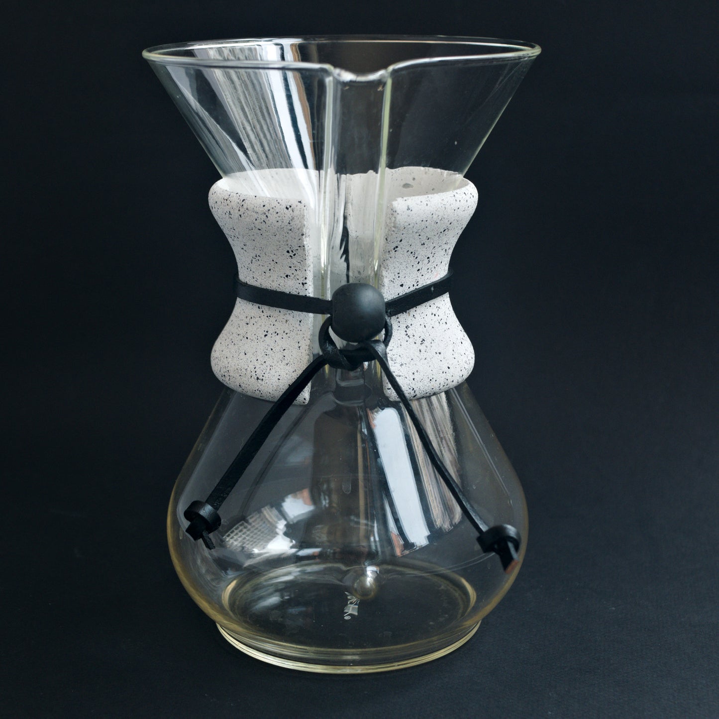 Collar for Chemex- Silver Granite