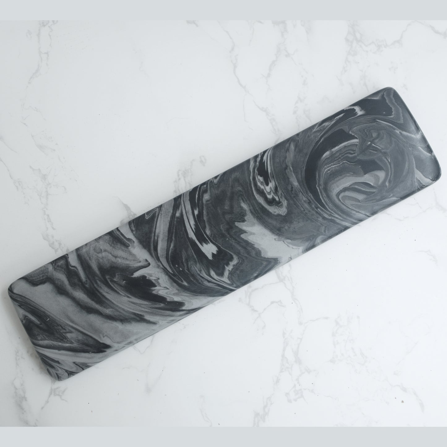 Marbled Wrist Rest- Black marble