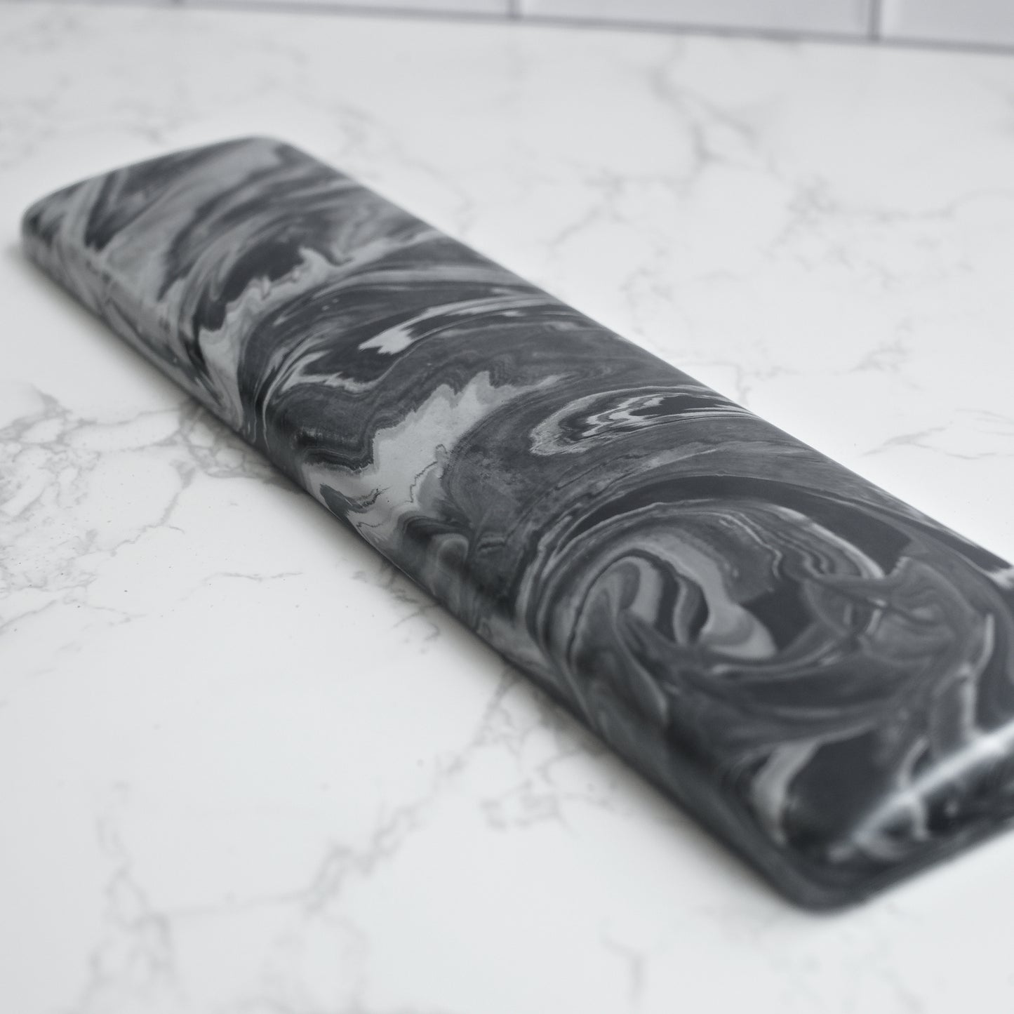Marbled Wrist Rest- Black marble