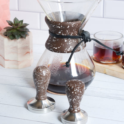 Espresso Tamper- Brown Terrazzo