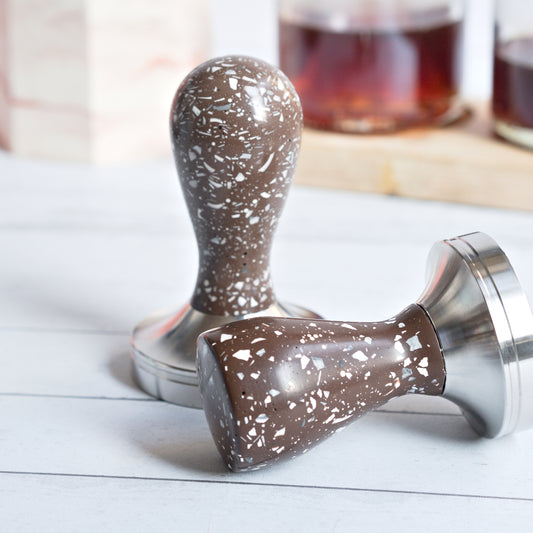 Espresso Tamper- Brown Terrazzo