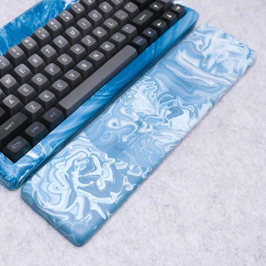 Marbled Wrist rest- Blue Squiggles