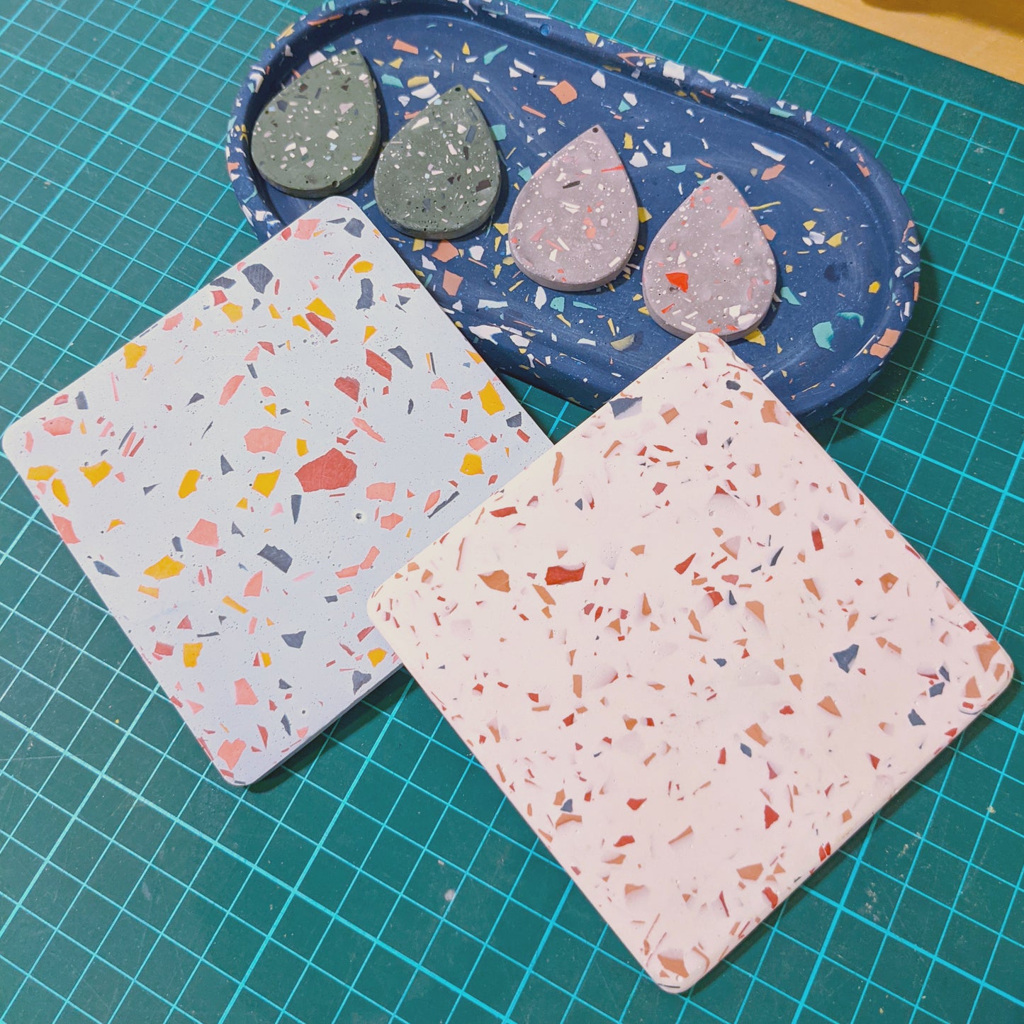 Terrazzo Coaster and Jewelry Tray (prices in USD)