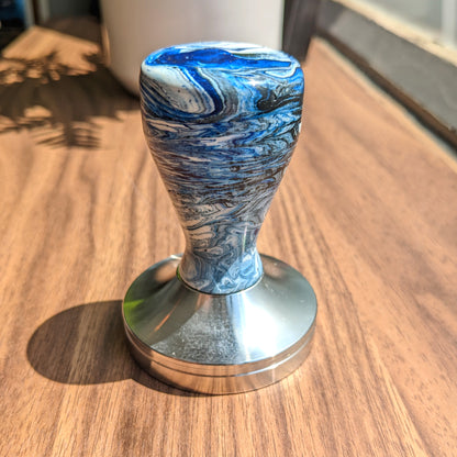 Espresso Tamper- Galaxy Blue Swirls
