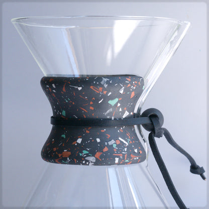 Collar for Chemex- Earthy Black Terrazzo