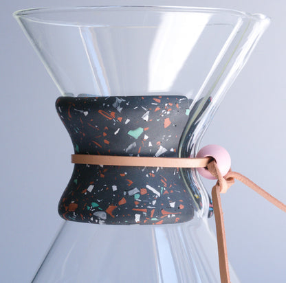 Collar for Chemex- Earthy Black Terrazzo